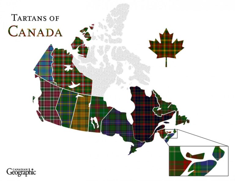از تارتان‌های مناطق مختلف کانادا بیشتر بدانید